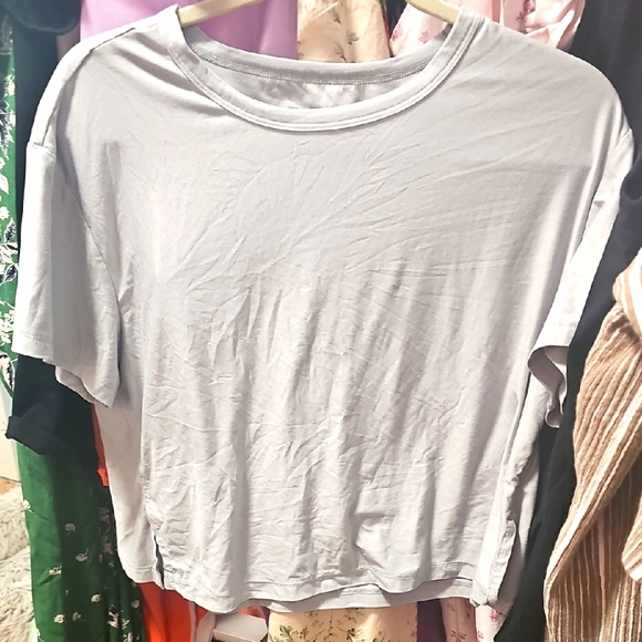 Old Navy Tops - Old Navy Clpud Soft Silver Gray Oversized Tshirt Size M